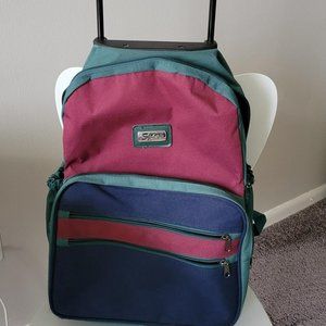 Canvas Rolling Backpack on Wheels